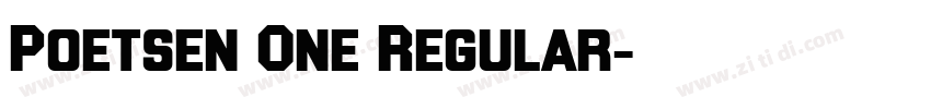 Poetsen One Regular字体转换